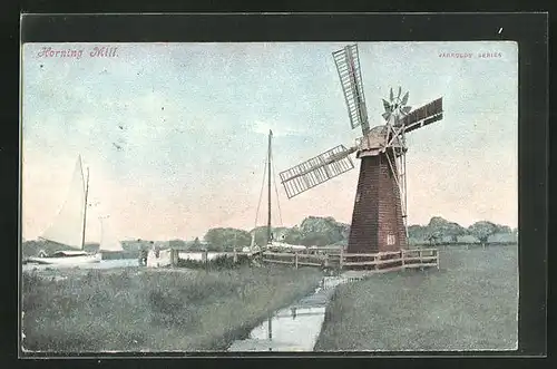 AK Horning, Horning Mill, Blick zur Windmühle