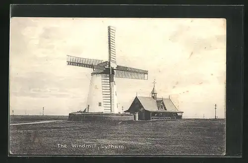 AK Lytham, The Windmill, Blick zur Windmühle