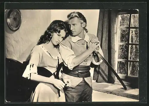 AK Schauspielerin Jeanne Valerie & Schauspieler Georges Riviere im Film Mandrin