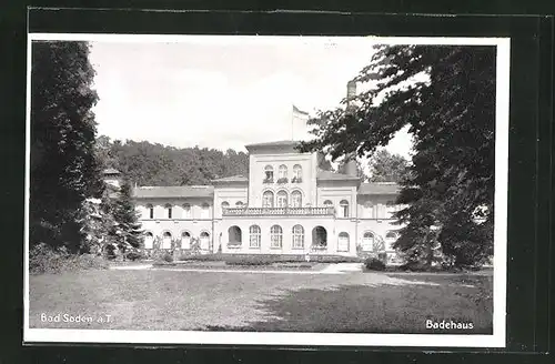 AK Bad Soden, Partie am Badehaus