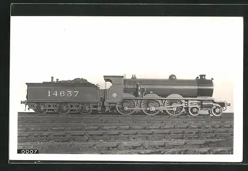 Foto-AK Dampflokomotive, 14637, mit vollem Kohlentender, englische Eisenbahn