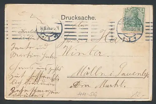 Leporello-AK Hamburg-St.Georg, Postamt I. und weitere Motive