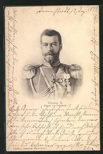 AK Nicolaus II., Kaiser von Russland