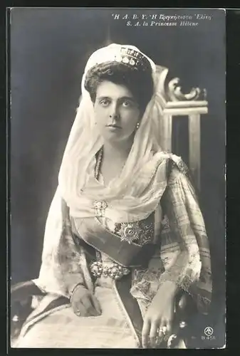 AK Prinzessin Helene von Griechenland mit Orden