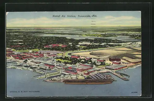Künstler-AK Pensacola, FL, Naval Air Station