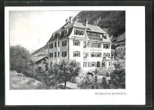 AK Bad Hofgastein, Kurhaus Bavaria im Frühling gegen Alpenmassiv gesehen