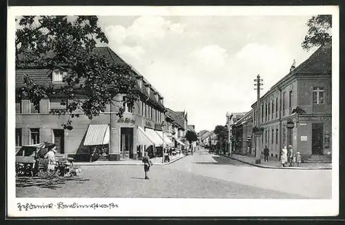 AK Zehdenick, Blick in die Berlinerstrasse