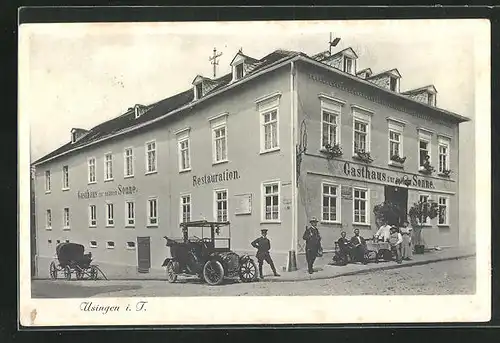 AK Usingen i. T., Gasthaus zur goldnen Sonne