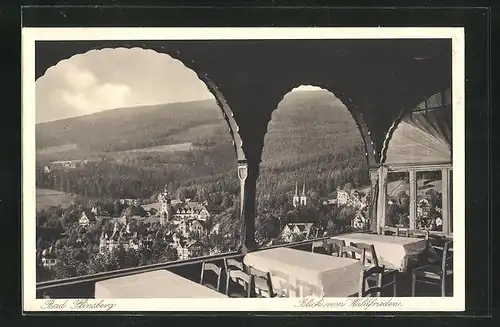 AK Bad Flinsberg, Gasthaus Waldfrieden, Blick auf einen Teil der Ortschaft
