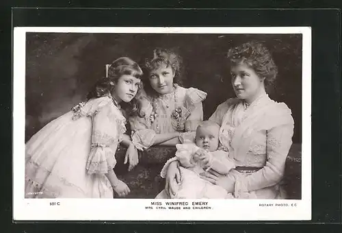 AK Schauspielerin Miss Winifred Emery and Children