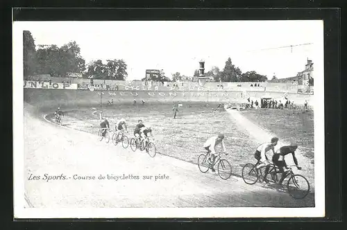 AK Course de bicyclettes sur piste, Radrennen im Velodrom