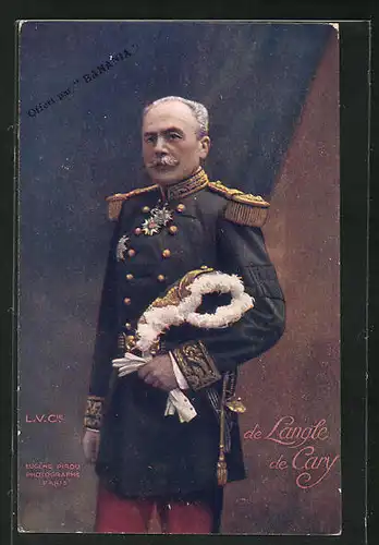 AK Heerführer General de Langle de Cary in Uniform mit Orden