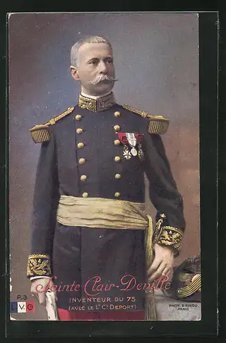 AK Heerführer General Sainte Clair-Deville in Uniform mit Orden