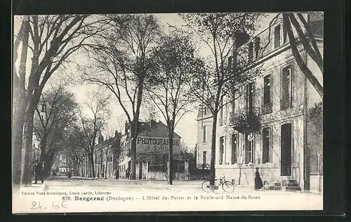 AK Bergerac, L'Hotel des Postes et le Boulevard Maine-de-Biran
