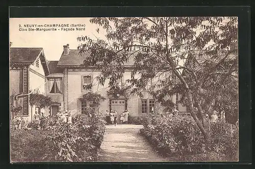 AK Neuvy-en-Champagne, Clos Ste-Marguerite, Facade Nord