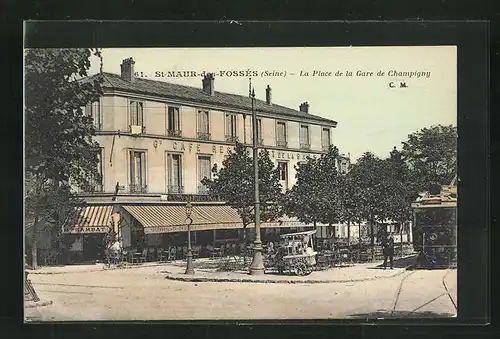 AK St-Maur-des-Fosses, La Place de la Gare de Champigny