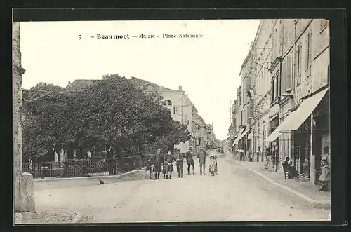 AK Beaumont, Mairie, Place Nationale