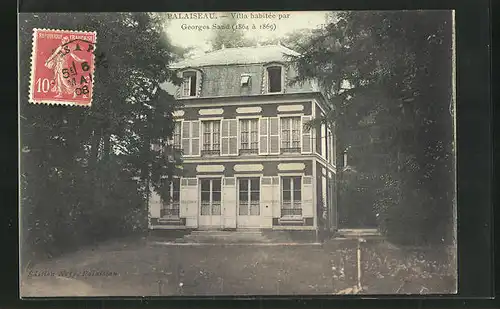AK Palaiseau, Villa habitee par Georges Sand