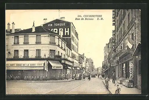 AK Courbevoie, Rue de Bezons, Geschäfte