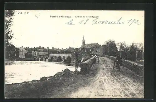 AK Pont-de-Gennes, Entrèe du Pont Romain