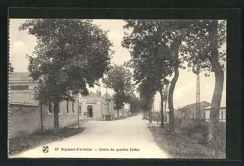 AK Longvic, Règiment d`Aviation-Entrèe du quartier Ferber