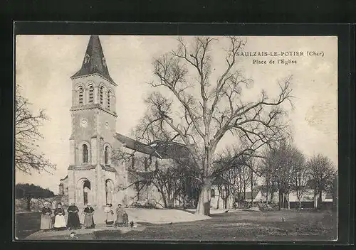 AK Saulzais-le-Potier, Place de l`Eglise