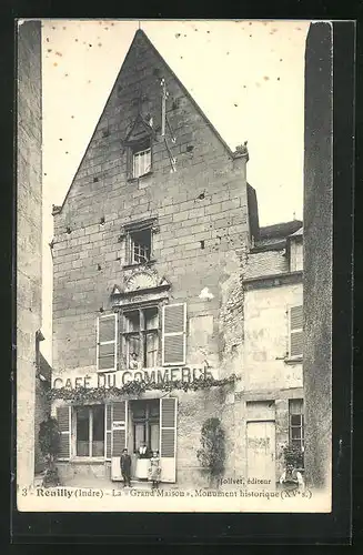 AK Reuilly, La Grand Maison, Monument historique, Café du Commerce