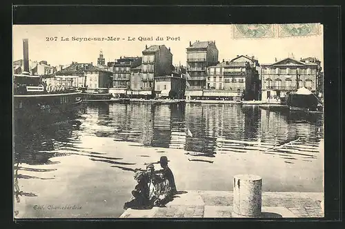 AK La Seyne-sur-Mer, Le Quai du Port