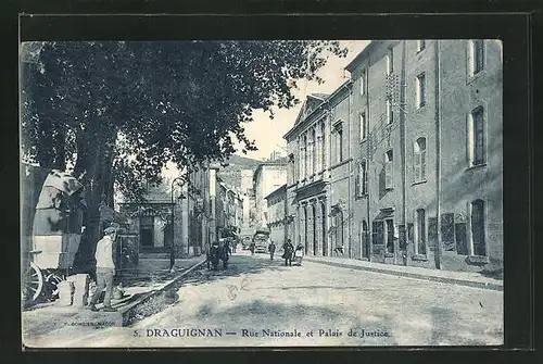 AK Draguignan, Rue Nationale et Palais de Justice