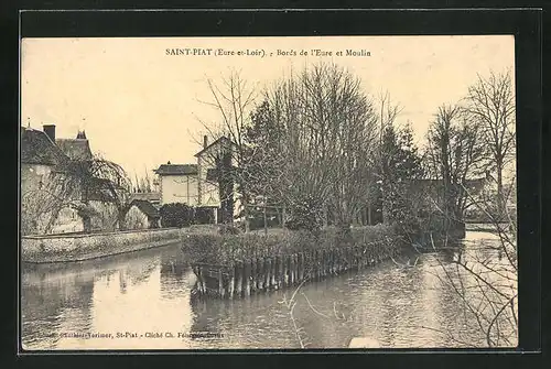 AK Saint-Piat, Bords de l`Eure et Moulin