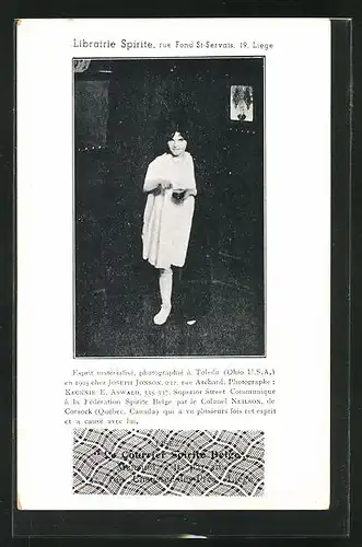 AK Liége, Librairie Spirite, Rue Fond St-Servais 19, Spiritismus / Okkultismus