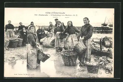 AK Cancale, L`emballage des Huitres, Austernfischerinnen