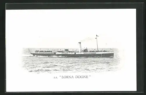 AK Passagierschiff SS Lorna Doone auf See