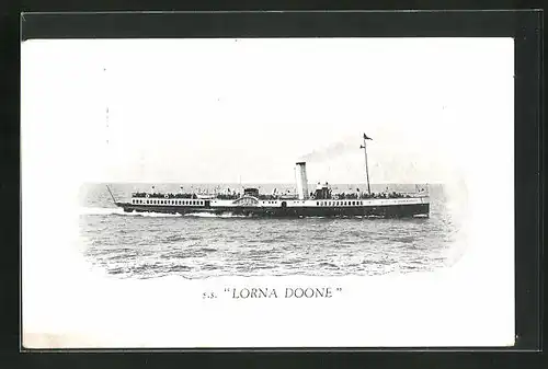 AK Passagierschiff SS Lorna Doone auf See in Fahrt