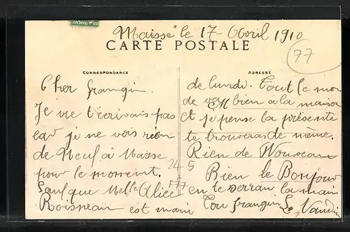 AK Nemours, Crue du 20 Janvier 1910, Rue du Chateau