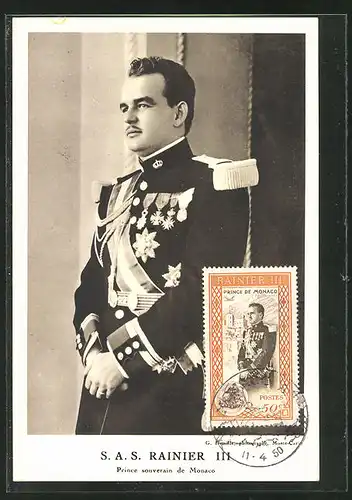 Maximum-AK Fürst Rainier III. von Monaco