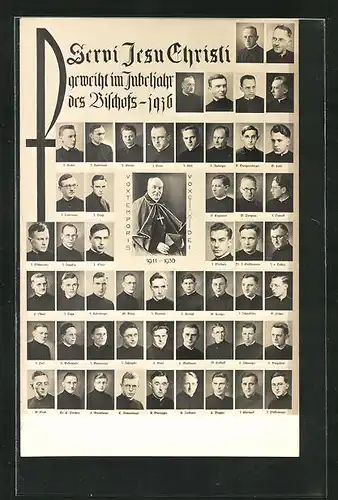 AK Servi Jesu Christi gewiht im Jubeljahr des Bischof 1936