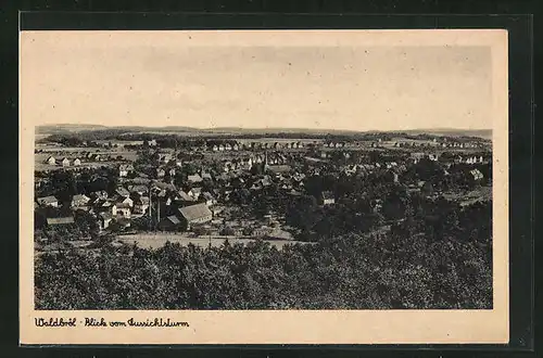 AK Waldbröl, Blick vom Aussichtsturm auf den Ort