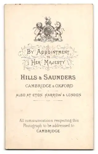 Fotografie Hills & Saunders, Cambridge, Portrait Herr mit Vollbart