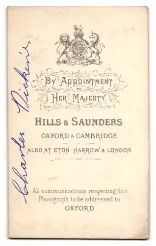 Fotografie Hills & Saunders, Oxford, Portrait bürgerlicher Herr im Anzug mit Krawatte