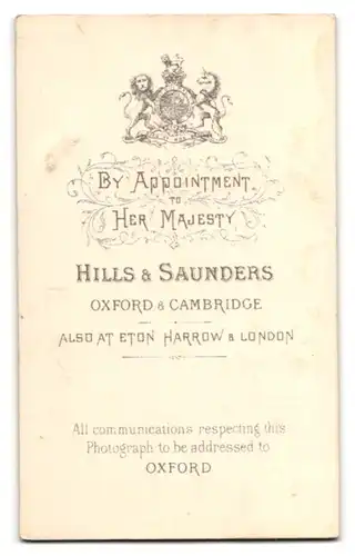 Fotografie Hills & Saunders, Oxford, Portrait Herr im Anzug mit Backenbart