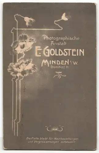 Fotografie E. Goldstein, Minden i/W, Portrait junge bürgerliche Dame