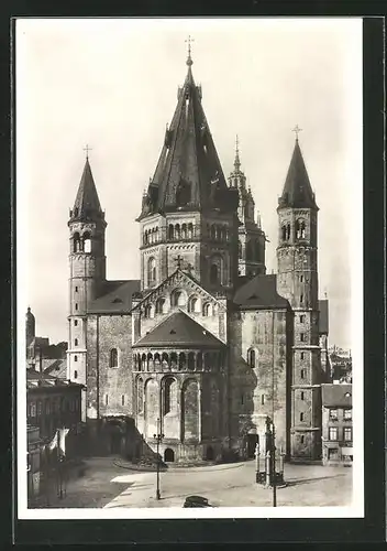 Foto-AK Deutscher Kunstverlag, Nr. 24, Walter Hege: Mainz, Dom von Osten gesehen