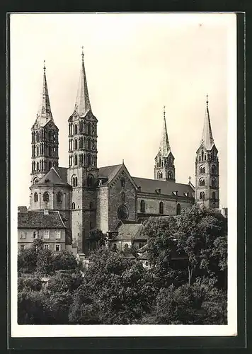 Foto-AK Deutscher Kunstverlag, Nr. 51, Walter Hege: Bamberg, Dom von Südwesten gesehen