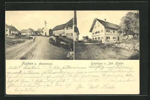 AK Fischen a. Ammersee, Gasthaus von Joh. Huber