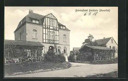 AK Buchholz / Hunsrück, Motiv vom Bahnhofhotel