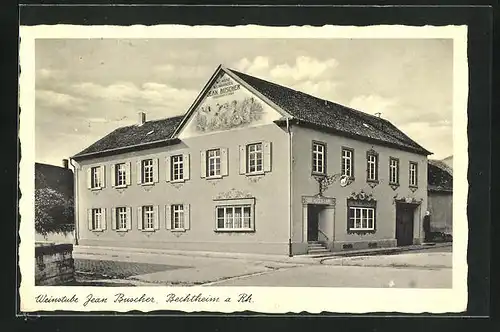 AK Bechtheim a. Rh., Weinstube Jean Buscher