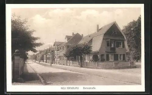 AK Neu Isenburg, Wohnhäuser in der Bansastrasse