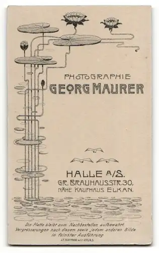 Fotografie Georg Maurer, Halle a. S., Portrait stattlicher junger Mann in Krawatte und Anzug