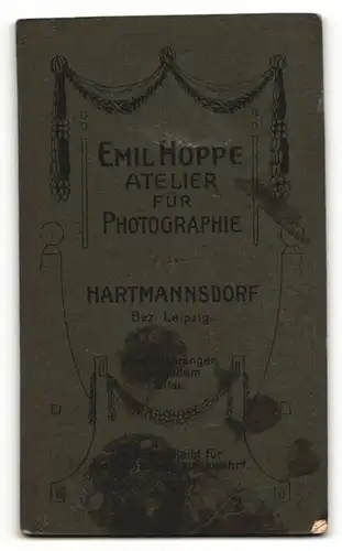 Fotografie Emil Hoppe, Hartmannsdorf i. S., Portrait wunderschöne junge Frau im hübschen Kleid